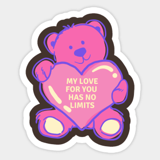 My love for you has no limits Sticker